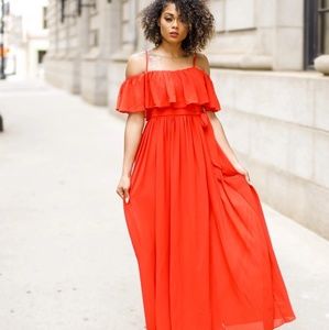 NWT J Brooks Boutique Red Maxi Dress Size M